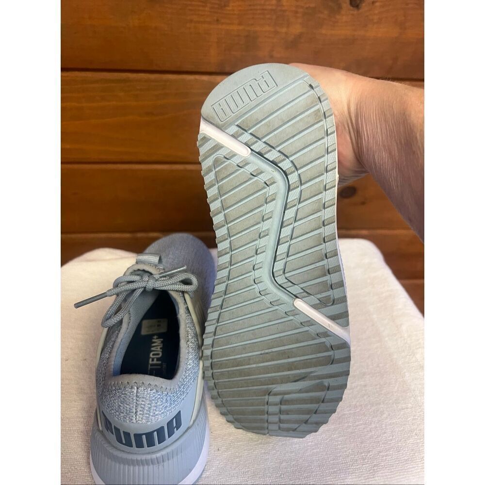 Puma Womans Pacer Future sneakers in a light blue knit Sz 7 - Picture 4 of 8